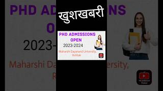 PhD application form MDU 20232024 PHD Admission openshortsphdadmissionsopen [upl. by Emlyn63]