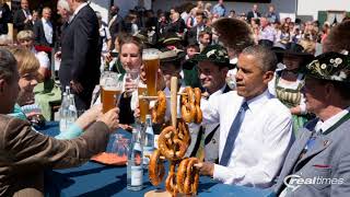 Barack Obama in Krün Deutschland am 7 Juni 2015 [upl. by Oniram]