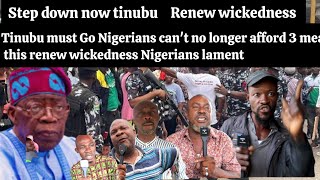 Fearless protest Nigerians cant no longer afford 3 meal this renew wickedness Nigerians lament [upl. by Wandie518]