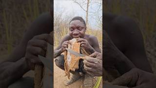 Raw Unwashed BushMeat is The Pinnacle For Hadzabe Tribeshortsfeed hadzabetribe [upl. by Farny]