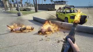 GTA 5  Fire Bottle vs NPCs Ragdolls Vol22  Euphoria Physics Ragdolls [upl. by Whiting899]