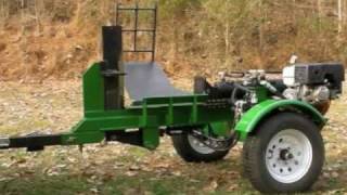 Homemade 30 ton Log splitter with log lift and adjustable 4way blade [upl. by Altis]