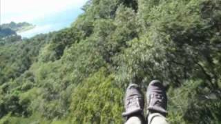 Ziplining in Guatemala firstperson  Tyrolienne au Guatemala [upl. by Aicekal]