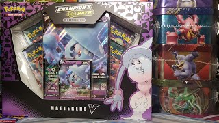 Pokémon Champions Path Hatterene V Collection Box Opening [upl. by Elah]