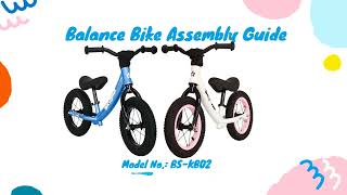 Bicystar Balance Bike Assembly Guide  Model No BSKB03 [upl. by Jermaine]