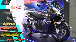 2024 Sporty Honda ADV160 Street Concept Metallic Green [upl. by Lemon]