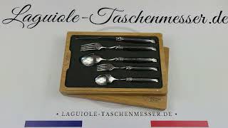 Laguiole Besteck Set Ebenholz 5teilig [upl. by Bogosian]