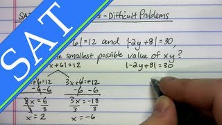 SAT  Absolute Value  Difficult Problems [upl. by Edveh370]