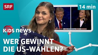 SRF Kids News USWahlen – Kamala Harris vs Donald Trump  Nachrichten für Kinder [upl. by Oicnecserc]