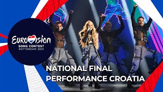 Albina  TickTock  Croatia 🇭🇷  National Final Performance  Eurovision 2021 [upl. by Zetroc47]