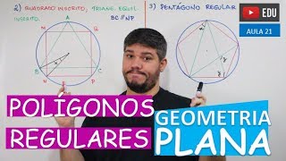 ⭕ Polígonos Regulares Parte 1  GEOMETRIA PLANA Aula 21 [upl. by Okwu]