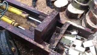 HOMEMADE HIGH OUTPUT LOG SPLITTER [upl. by Uos]