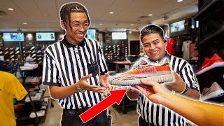 GIVING FAKE YEEZYS TO FOOTLOCKER EMPLOYEES [upl. by Ruelu]