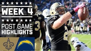 Saints vs Chargers  NFL Week 4 Game Highlights [upl. by Roanne]