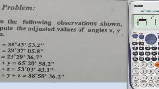 Geodesy  Least Square Method Example No 1 [upl. by Eendys]