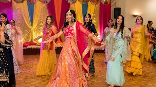 EKJOT AND SATPREET  BRIDE AND BRIDESMAIDS PUNJABI SANGEET DANCE PERFORMANCE  MELBOURNE AUSTRALIA [upl. by Ecirtaeb]