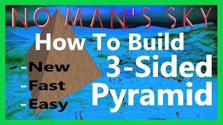 How to build a Perfect 3Sided Pyramid  NMS Glitch Building  nomanssky glitchbuilding pyramid [upl. by Garey]