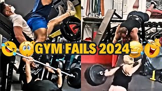 latest 2024 stupid Gym Fails part 2  Be care full while lifting in GYM [upl. by Aretak224]