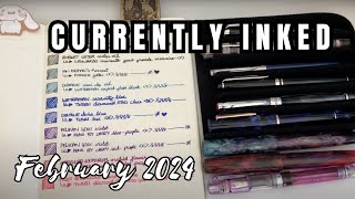 February 2024 currentlyinked  fountainpen fountainpenink [upl. by Kazim234]