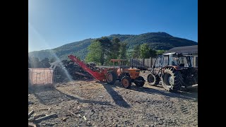 Vedproduksjon Med Hakki Pillke OH60 og Massey Ferguson Minigraveren Er Ute På Oppdrag [upl. by Ailatan]