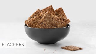 FLACKERS  1Ingredient Flaxseed Crackers [upl. by Ynaffital]