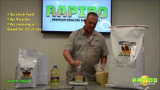 Jeff Mattocks on Feeding Rapido Premium Gamefowl Supplement to Chicks [upl. by Ordnazil]