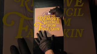 How to Remove a Stencil from Fake Skin [upl. by Legnaleugim]