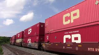 CPKC CP 2118 with KCS 4160 mid DPU passing Palgrave [upl. by Naimaj]