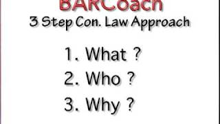 BAR EXAM 3 Steps to CONSTITUTIONAL LAW for MBE [upl. by Airyk]