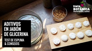 ADITIVOS PARA JABONES DE GLICERINA  Test de Espuma [upl. by Dobb]