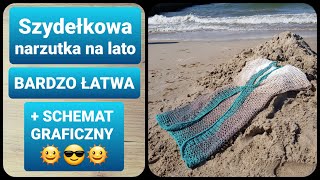 Narzutka plażowa na szydełku  SCHEMAT cz12 Karolina Szydełko [upl. by Intirb508]