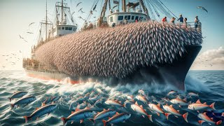 High Tech Fishing  Harvesting Tons of Fish Using Advanced Trawling Techniques [upl. by Komara]