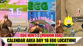 Fortnite Egg Hunt 2 MINION EGG Calendar Eggs DAY 16  MINION EGG Location Fortnite  Egg Hunt [upl. by Karalee491]