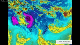 Astonishing satellite imagery of the Tonga eruption [upl. by Wahs]