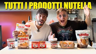 PROVIAMO TUTTI I PRODOTTI ESISTENTI DELLA NUTELLA  GIURO NON HO MAI GODUTO COSÌ TANTO IN VITA MIA [upl. by Bunde]