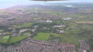 Approach to Blackpool Airport Views of Fylde Coast [upl. by Howard197]