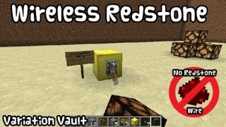 Minecraft Bukkit Plugin  Wireless Redstone  Remote redstone with signs [upl. by Fritts]