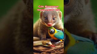 Cute mongoose rescue macaow bird macaow mongoose mongoose vs snake cute [upl. by Gavrila874]