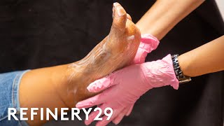 I Tried A Chemical Foot Peel For The First Time  Macro Beauty  Refinery29 [upl. by Lessur]