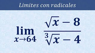 Como resolver LIMITES con raíces por SUSTITUCION ejercicios resueltos por factorización  64 [upl. by Callista]