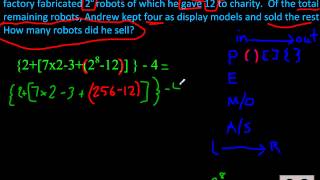 Order of Operations  A Word Problem Written as an Expression with Parentheses Brackets and Braces [upl. by Erej]