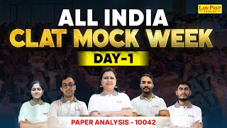 Day 1 Mock Analysis  7 Days 7 Mocks  CLAT 2025 Mock Week  Mock Test Paper Analysis Series [upl. by Nnaegroeg]