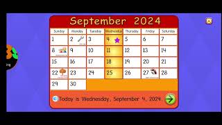 starfall calendar september 4th 2024 [upl. by Oinoitna]