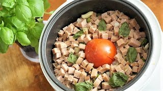 Tomato in a RICE COOKER SUPER Easy Tomato Rice Meal [upl. by Biagi]