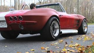 64 Corvette Stingray burnout  vanishes in a cloud of smoke [upl. by Eerrahs]