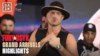 Tyson Fury vs Oleksandr Usyk Grand Arrivals Highlights [upl. by Adeehsar]