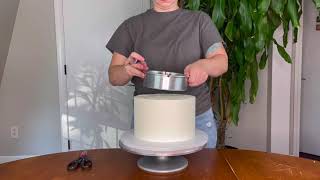 How to Stack a Two Tier Cake  EASY BEGINNER TUTORIAL [upl. by Eva]