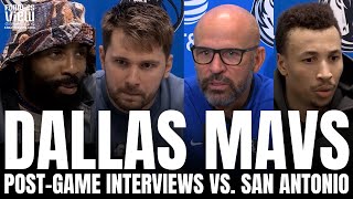 Kyrie Irving Luka Doncic Jason Kidd amp Dante Exum React to Dallas Mavs Win vs San Antonio Spurs [upl. by Nutter]