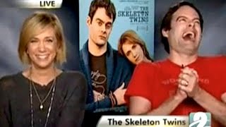 Reporter FAILS During Kristen Wiig amp Bill Hader Interview  Whats Trending Now [upl. by Symon]