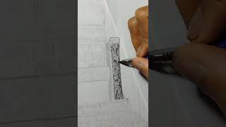 Im back and starting a new illustration art drawing castle ink inked artist timelapse [upl. by Zenobia]